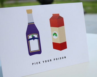 Chrismukkah Booze Pack of Holiday Cards