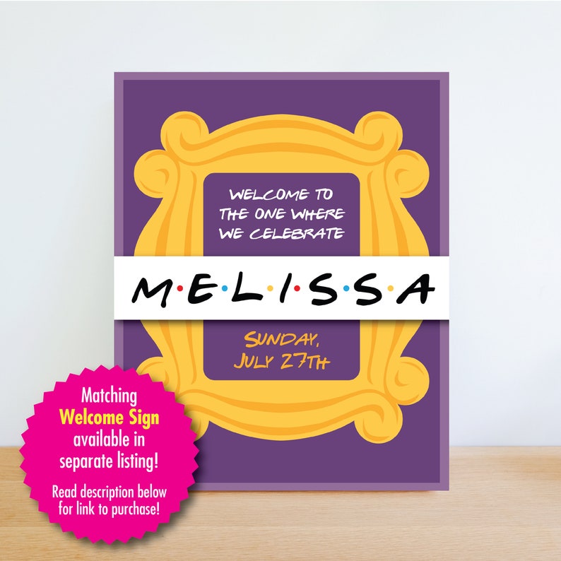 Friends tvshow inspired Bridal Shower Invitation Personalized, DIGITAL OR PRINTED baby shower or birthday party, friend fan, girls night image 4