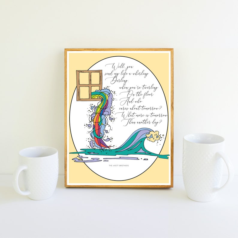 Avett Brothers Swept Away Lyrics Wall Art for Home INSTANT DOWNLOAD