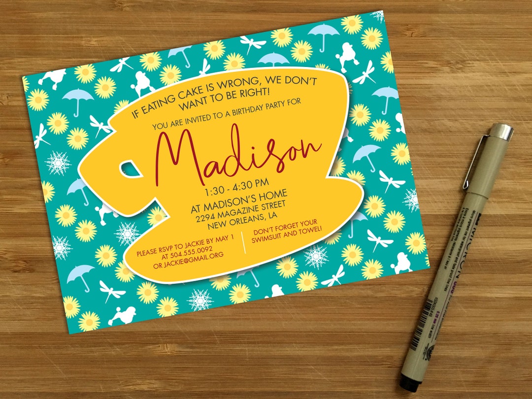 GG Gilmore Birthday Invitation Printable, Personalized Gilmore Inspired