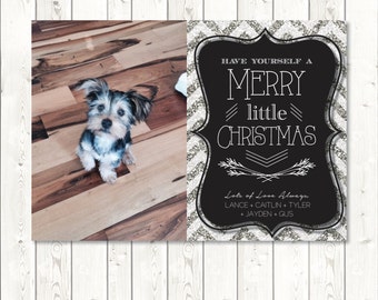 Photo Christmas Card Downloadable Personalized Christmas Family Holiday Gift