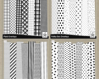 Digitaal papier - Patroonoverlays - Digitale patronen - Digitale overlays - Plakboekpapier - Digitale ontwerpen - Instant Download - CU OK