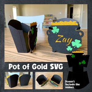 3D Pot of Gold SVG, 3D Pot of Gold Cut File, Cricut Pot of Gold, St. Patrick&#39;s Day SVG, St. Patrick&#39;s Day Pot of Gold Cut File, Pot of Gold
