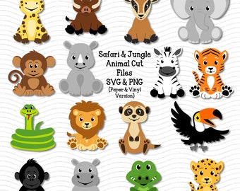 safari animals svg etsy