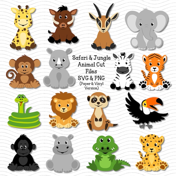 animal svg safari animals svg jungle animals svg cute etsy denmark