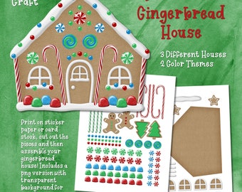 Christmas Kid's Craft, Gingerbread House Craft, Build a Gingerbread House, Gingerbread House Printable, Christmas Craft, Decorating Fun