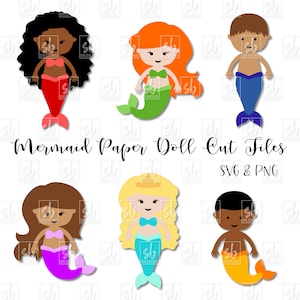 Mermaid SVG, Mermaid Clip Art, Mermaid Cut Files, Mermaid Paper Dolls, Mermaid Cricut Files, Mermaid Vectors, Mermaid Card Making, Mermaid