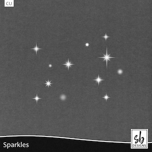 Sparkle Clip Art - Sparkle Embellishments - Sparkle Designs - Digital Sparkles - Vector Sparkles - Instant Download - CU OK