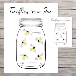 Firefly Fingerprint Art, Fingerprint Craft, Firefly Kids Craft, Fingerprint Printable, Fingerprint Craft, Lightning Bug Fingerprint Craft