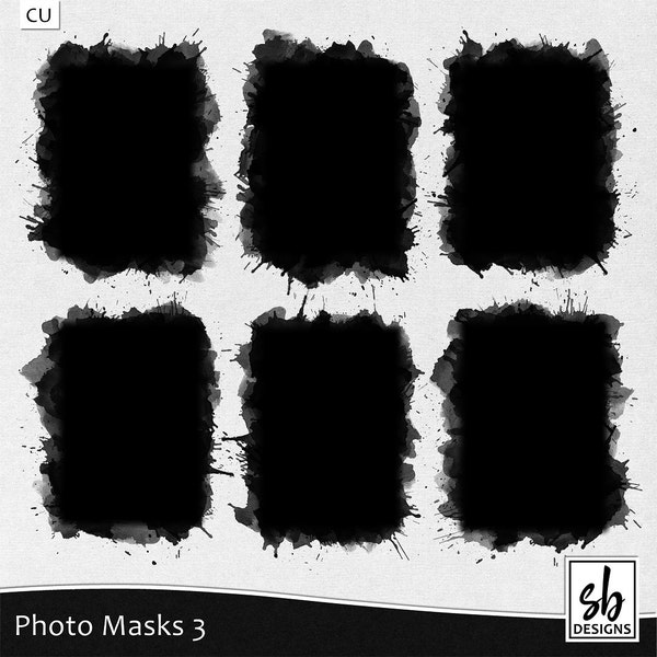 Photo Masks - Clipping Masks - Digital Photo Frames - Instant Download - CU OK