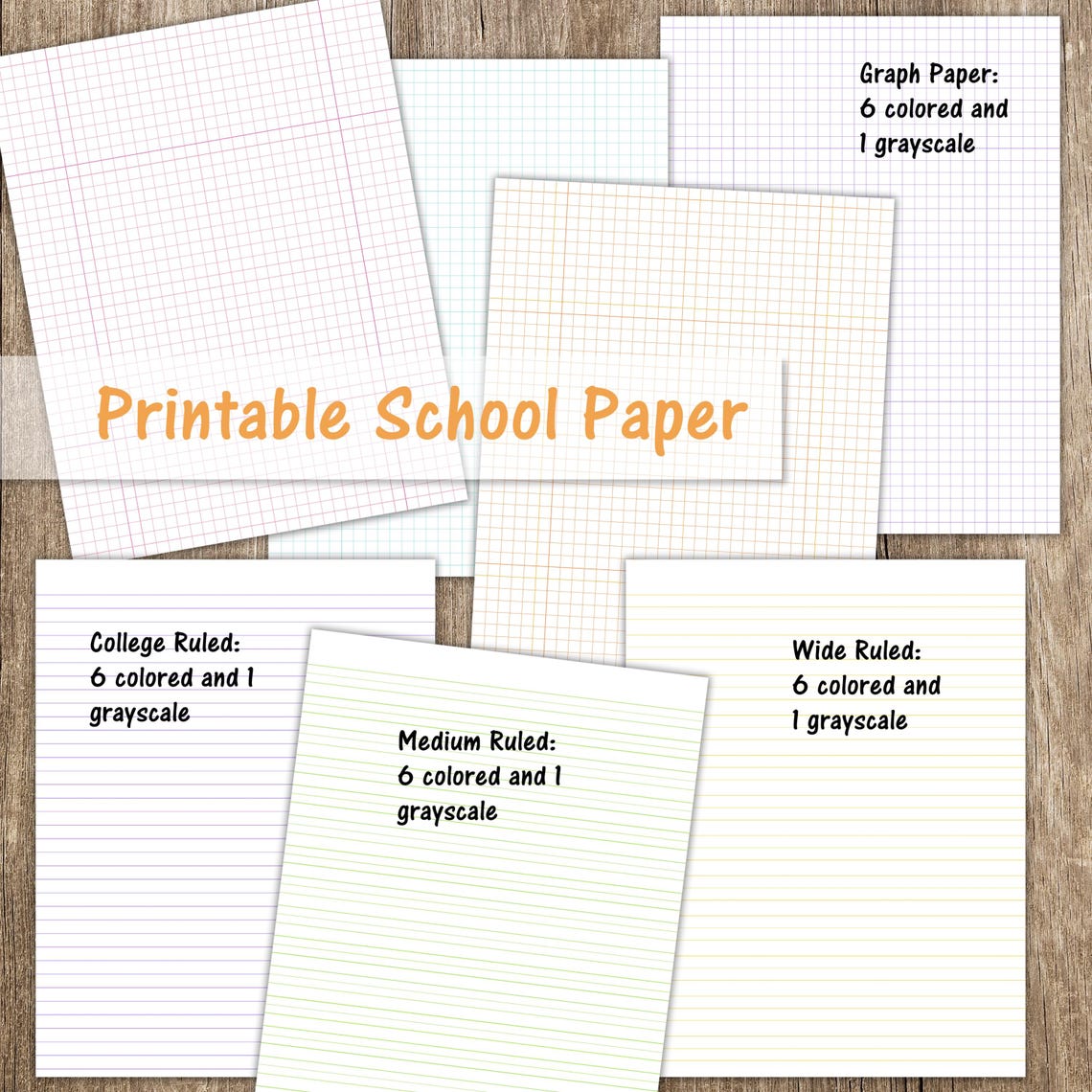 Printable School Paper, Printable Lined Paper, Printable Graph Paper ...