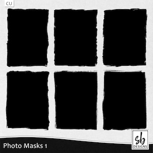Fotomasken - Clipping Masken - Digitale Bilderrahmen - Sofort Download - CU OK