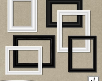 Digital Picture Frames - Photo Frames - Digital Scrapbook Frames - Digital Frame - Frame Clip Art - Instant Download