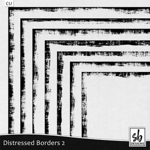 Distressed Borders - Distressed Digital Frames - Distressed Edges - Grungy Borders - Grungy Edges - Instant Download - CU OK