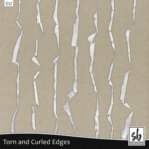 Digital Ripped Edge - Ripped Paper Clip Art - Torn Edge - Torn Paper Clip Art - Digital Rip - Instant Download - CU OK