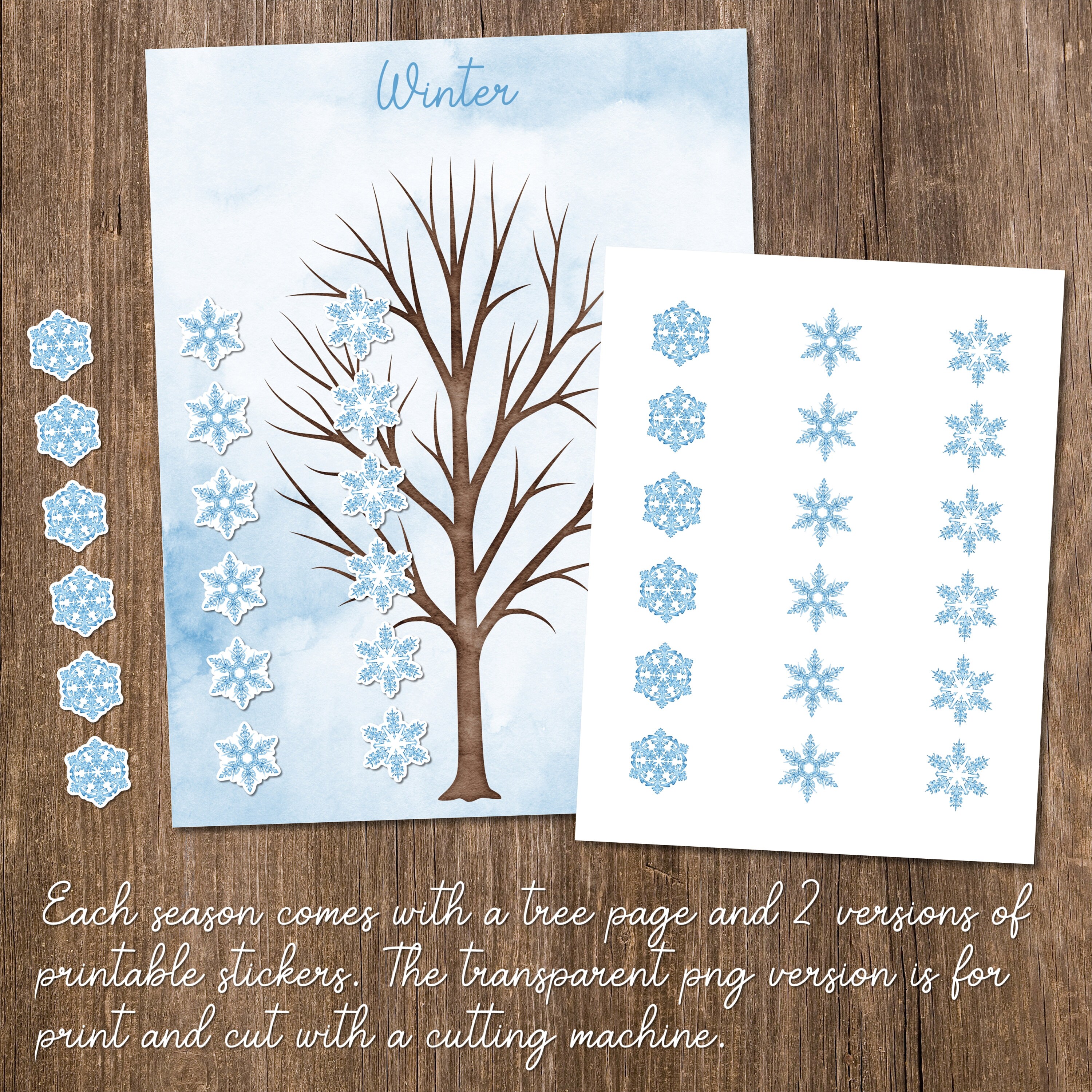 Four Seasons Kid's Craft, Seasonal Children's Craft, Printable Winter ...