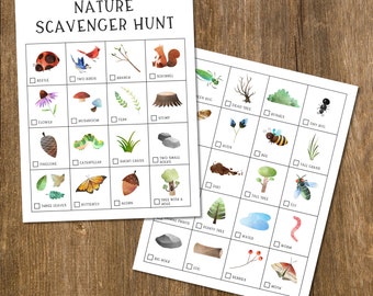 Printable Scavenger Hunt, Nature Scavenger Hunt, Outdoor Scavenger Hunt, Nature Treasure Hunt, Kids Scavenger Hunt, Kids Activities, Game