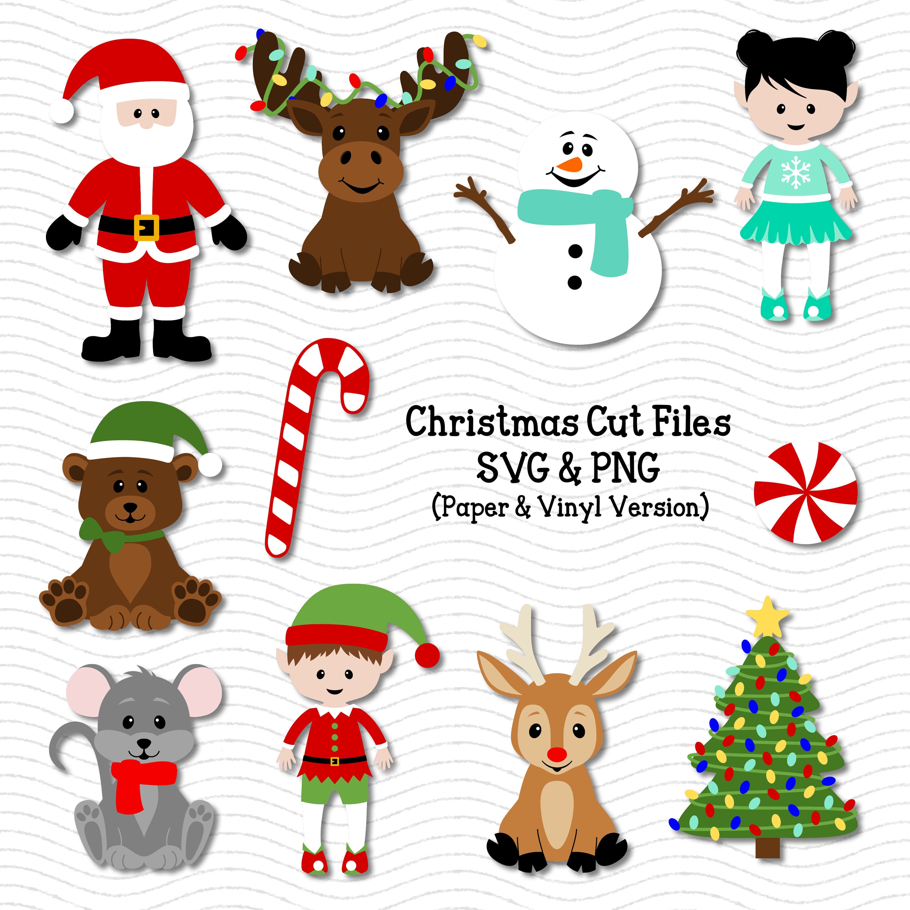 Christmas SVG Cute Christmas SVG Christmas Clip Art | Etsy