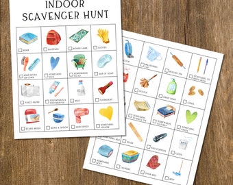 Printable Scavenger Hunt, Indoor Scavenger Hunt, Household Scavenger Hunt, Indoor Treasure Hunt, Kids Scavenger Hunt, Kids Activities, Game