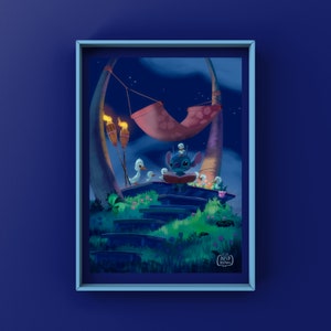Stitch leyendo