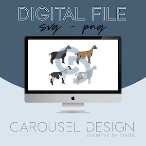 Dairy Goat Livestock Graphic - Digital File Bundle