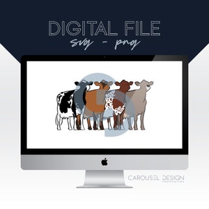 Dairy Cow Livestock Graphic - Digital File Bundle 2022.1