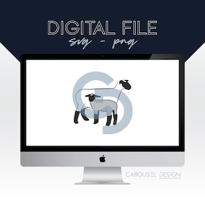 Show Lamb Pair Livestock Graphic - Digital File 2022