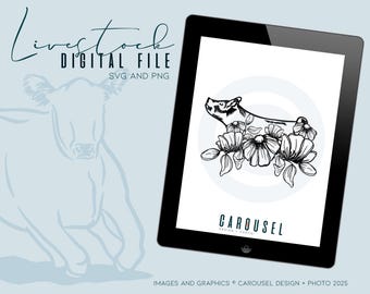 Dzik dziki Ilustracja Grafika dla zwierząt gospodarskich - Cyfrowy SVG i PNG