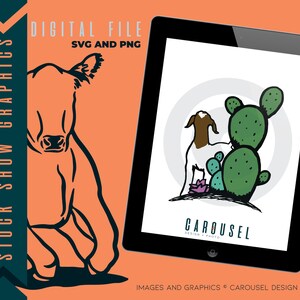 Cactus Goat Graphic - Digital SVG & PNG