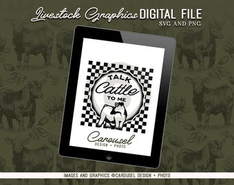 Talk Cattle To Me Livestock Graphic - Digital SVG & PNG