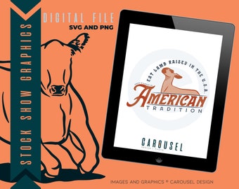 Eat USA Lamb Livestock Graphic - Cyfrowy SVG i PNG