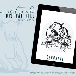 Illustration de cheval de fleurs sauvages - Numériques SVG et PNG