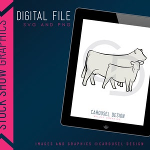 Cow Calf Pair Livestock Graphic - Digital File 2023.5