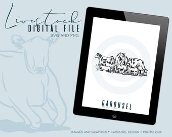 Grafika grupowa zwierząt gospodarskich 2025.2 – wiele gatunków