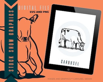 Grafika przedstawiająca bydło mleczne - plik cyfrowy 2024.9