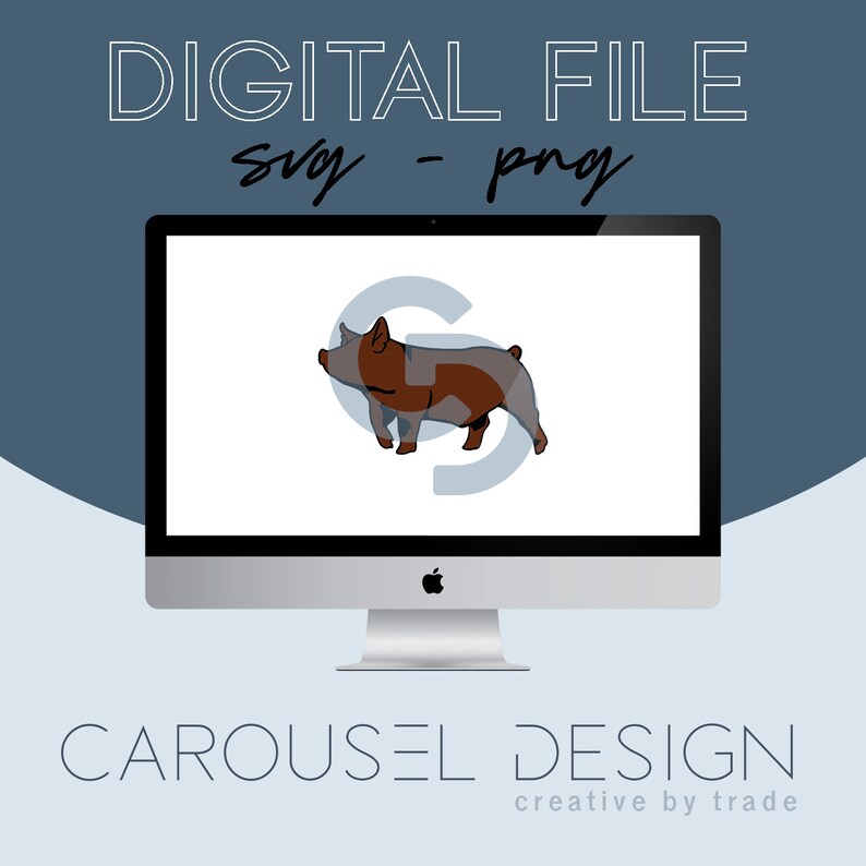 Digital File 2021.10 Show Pig Livestock Graphic