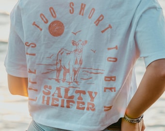 Salty Heifer Cropped T-Shirt