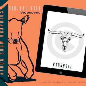 Longhorn Show Lamb Graphic - Digital SVG & PNG