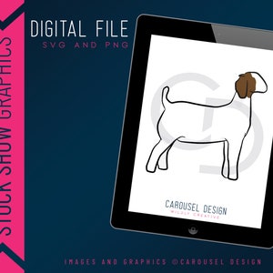 Show Goat Doe Livestock Graphic - Digital File 2023.1