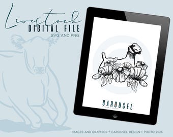 Ilustracja dzikiej kozy Grafika gospodarska - Cyfrowy SVG i PNG