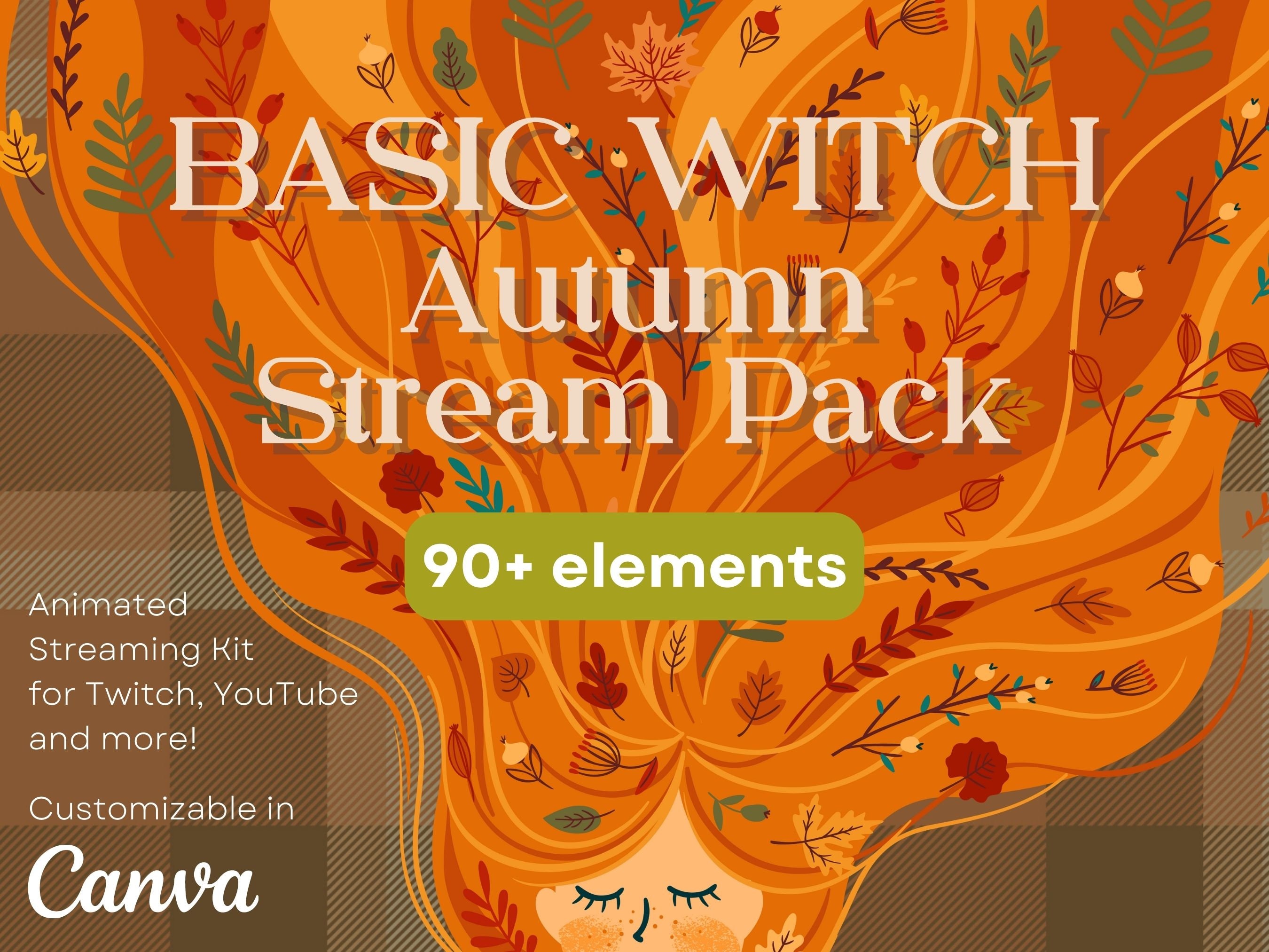 Basic Stream Real Basic Witch Autumn Stream Pack | Twitch Stream Overlay Pack | Twitch ...