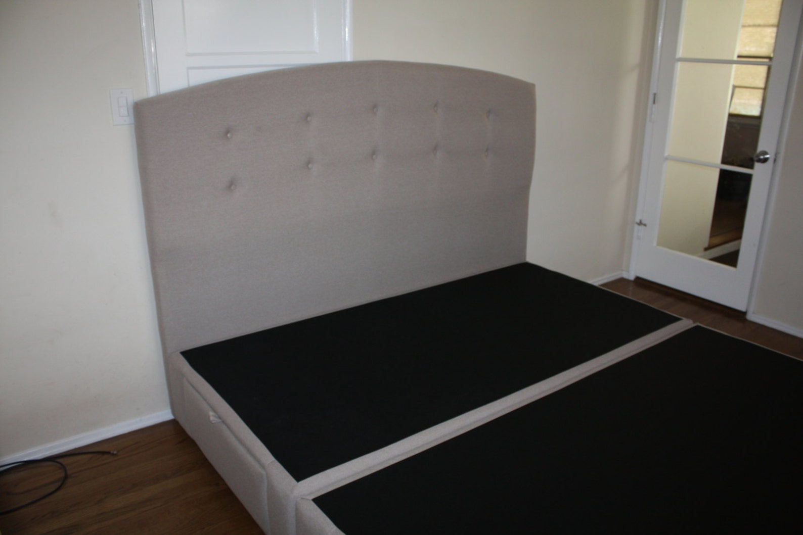 Tiffany Premium Linen Upholstered Headboard Hand Crafted King Etsy