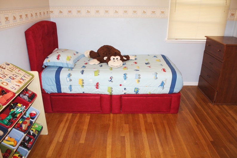 Twin or Full Kids Platform Storage Bed 2 Large Capacity Etsy