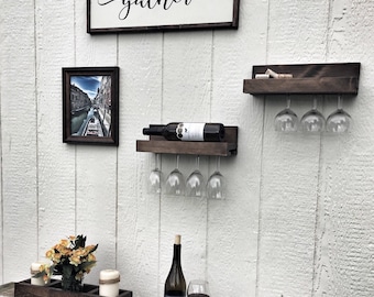 Rustic Wine Shelf