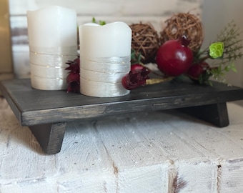 Rustic Wooden Display Riser | Handcrafted Pine Wood Stand | Farmhouse Décor