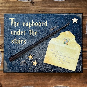  TOMATO FANQIE The Cupboard Under The Stairs, Funny Wizardry  Theme Decor Wall Art Sign, Design Hanging Gift Decor for Home Coffee House  Bar (US-G133) : Home & Kitchen