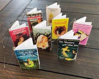 Nancy Drew Mini-book Ornament | Set of 8 | Set #1 or Singles
