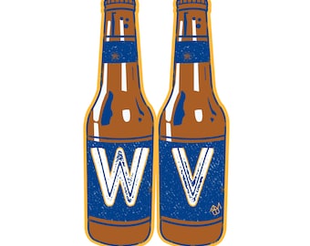 West Virginia Drink Local Beer Bottle Cap Sticker