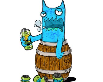 Beer Barrel Monster Sticker • West Virginia Beer WV