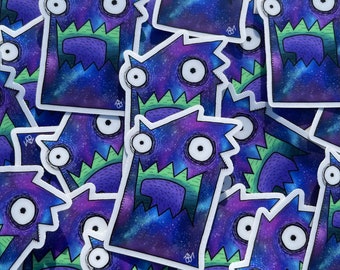3 in Original Cosmic solar system space Galaxy Monster with Tongue Out / Limited Release / Local / One of a Kind